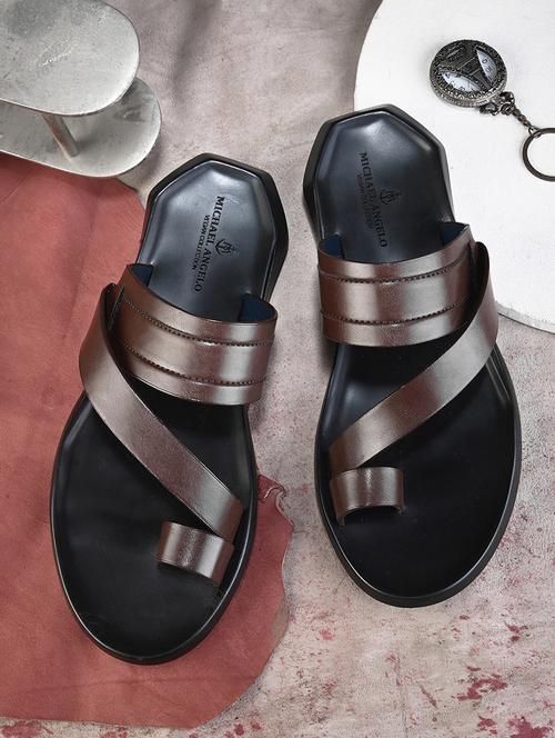 brown pvc slip on slippers - 21173416 -  Standard Image - 0