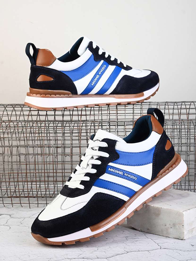 men color block lace up sneakers - 21173424 -  Zoom Image - 0