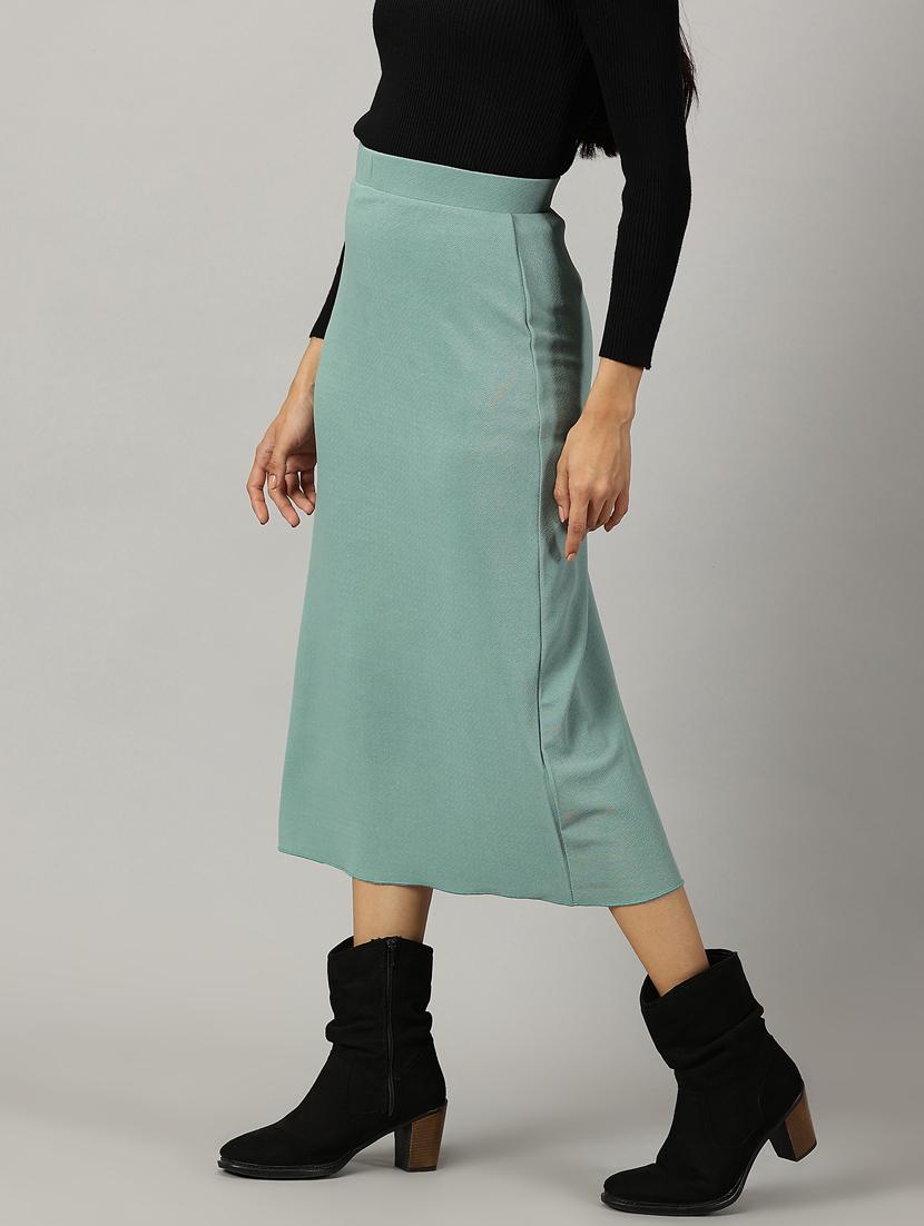 green polyester pencil skirt - 21173475 -  Standard Image - 1