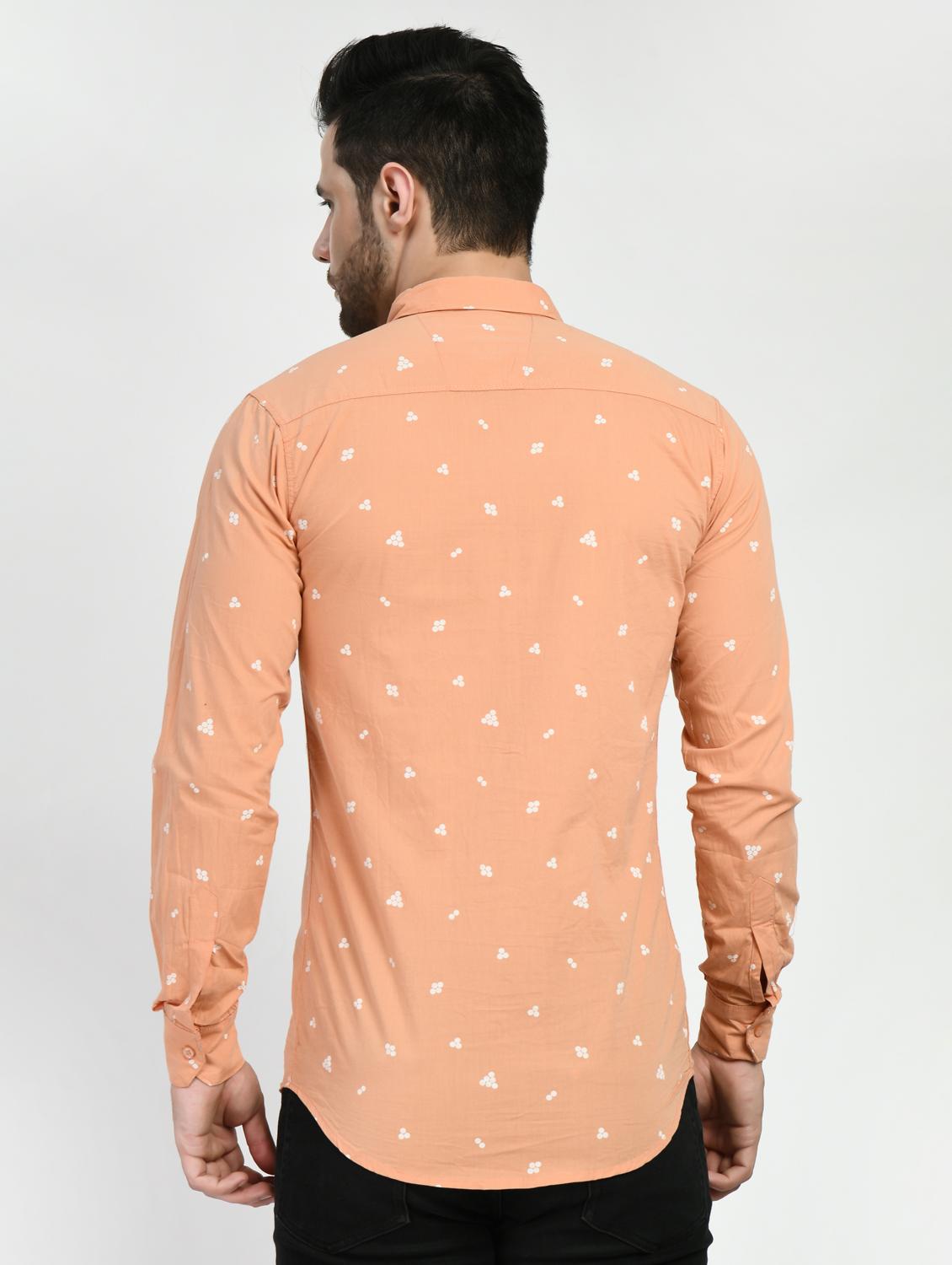 orange printed casual shirt - 21173867 - Standard Image - 4