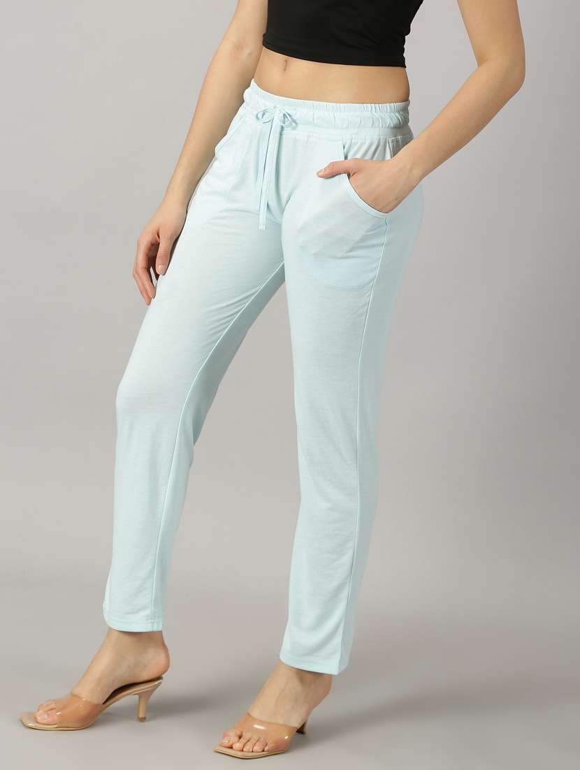light blue polyester track pant - 21173877 -  Standard Image - 1