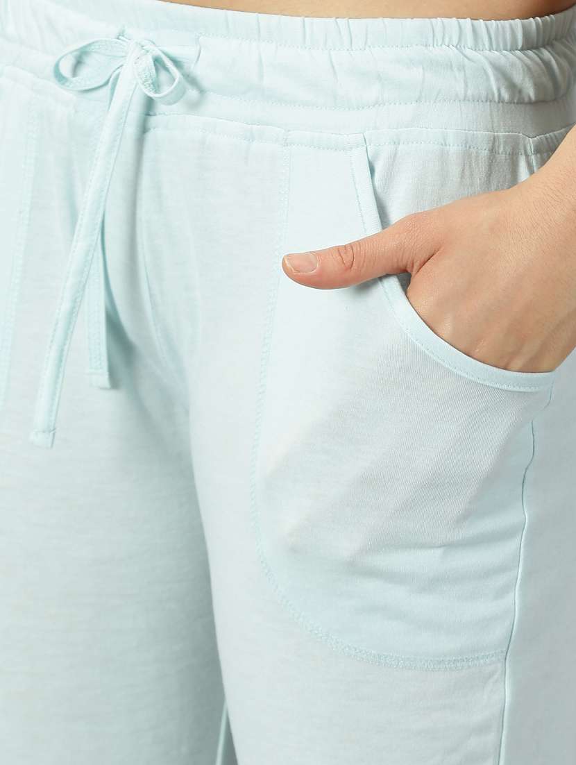 light blue polyester track pant - 21173877 - Standard Image - 4