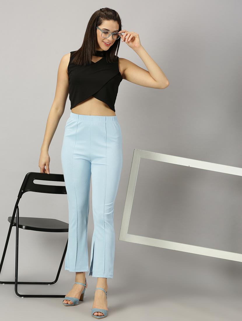 women solids bootcut trousers - 21173930 - Standard Image - 4