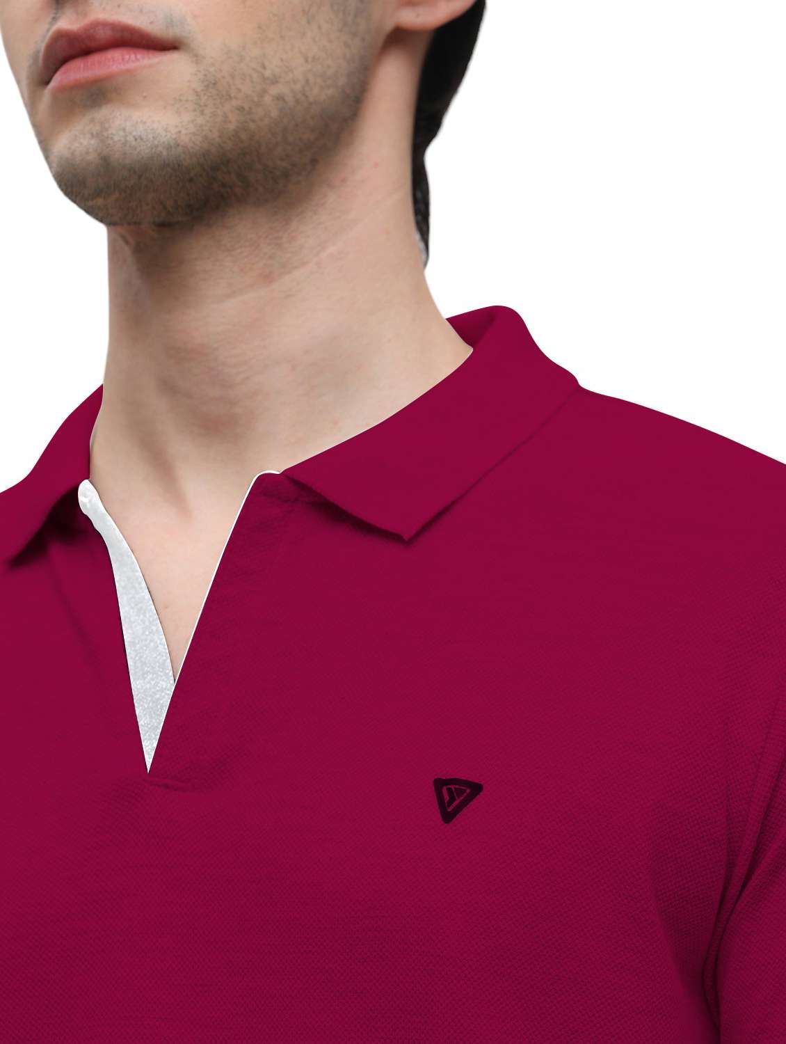 men plain polo neck t-shirt - 21174569 - Standard Image - 4