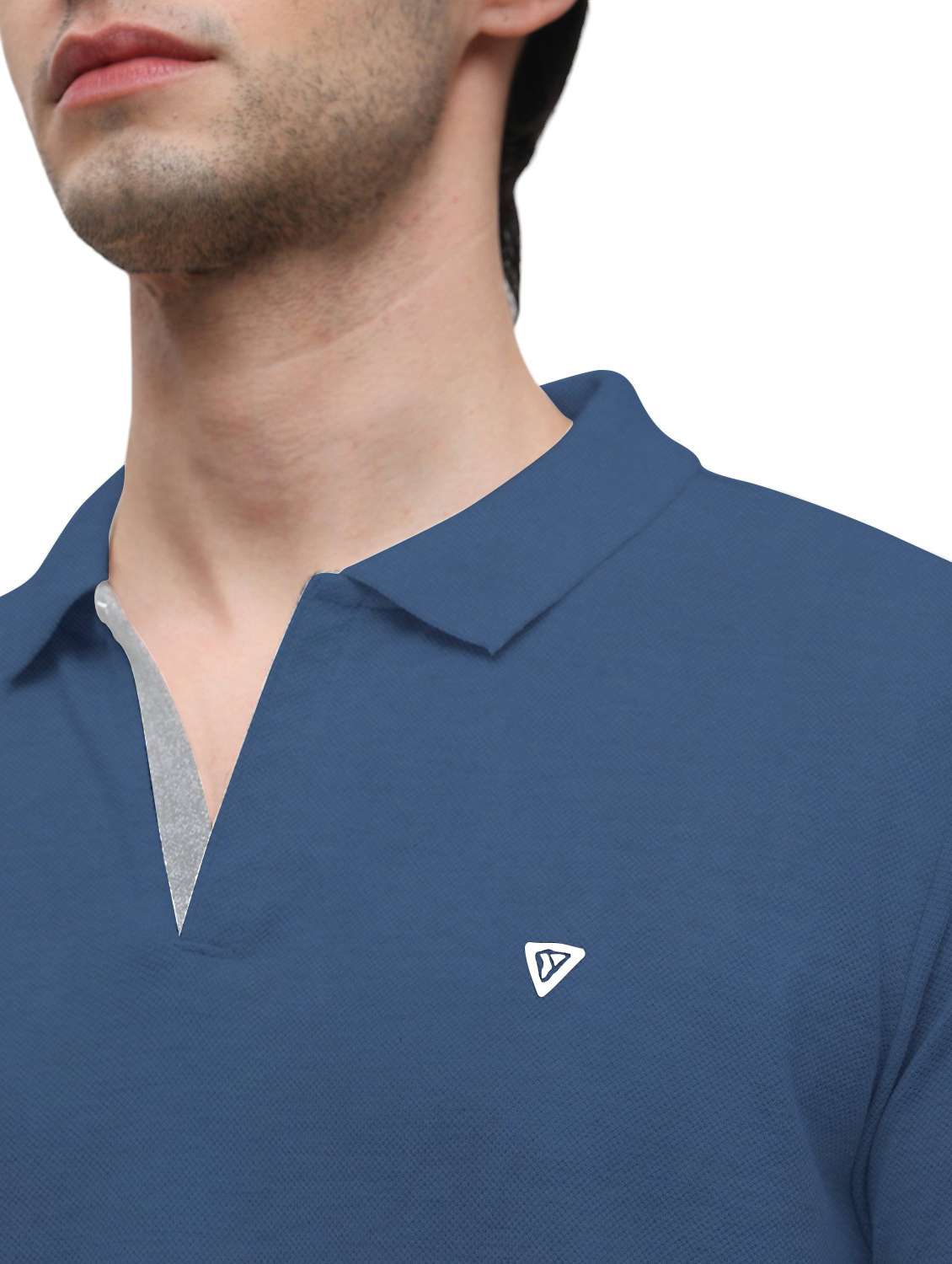 men plain polo neck t-shirt - 21174571 - Standard Image - 4