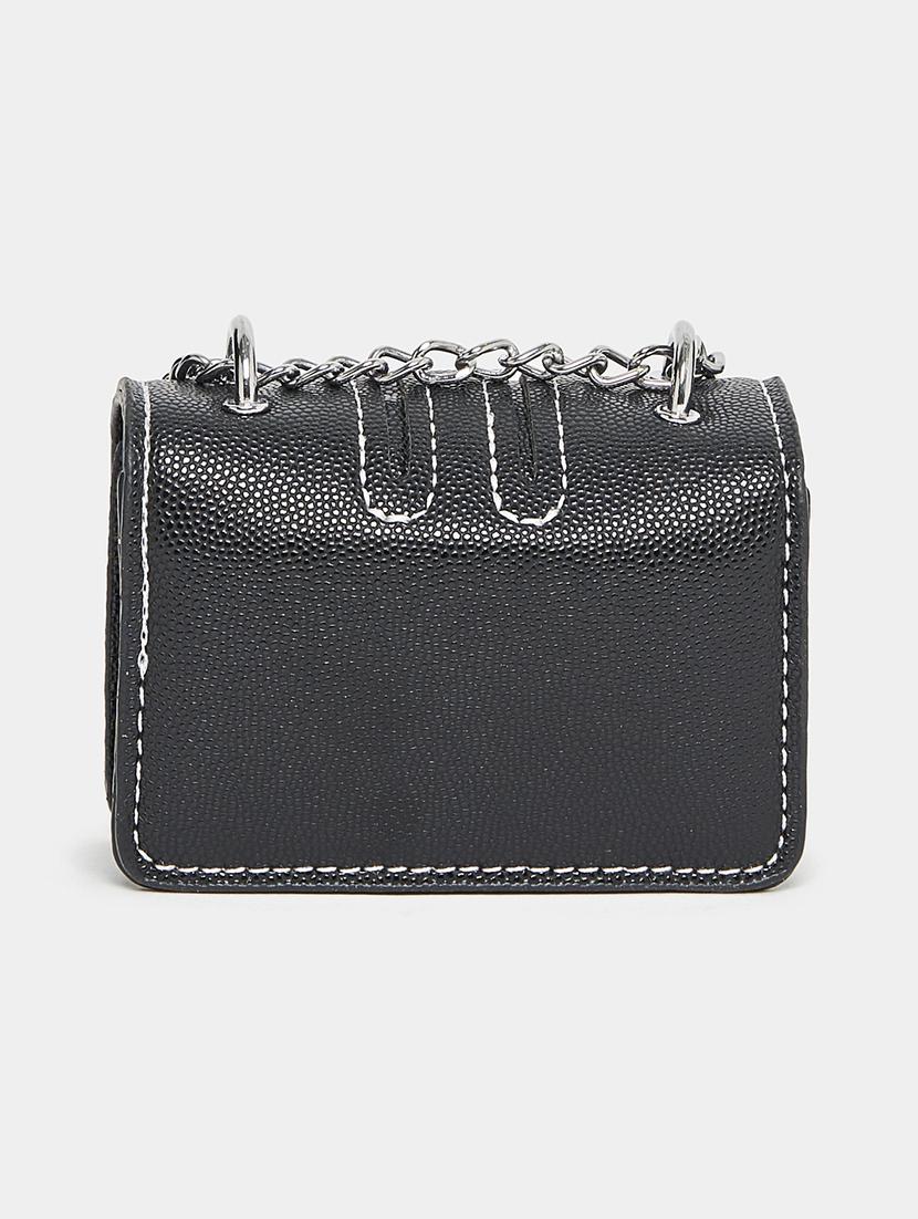 women black leatherette sling bag - 21174683 -  Standard Image - 1
