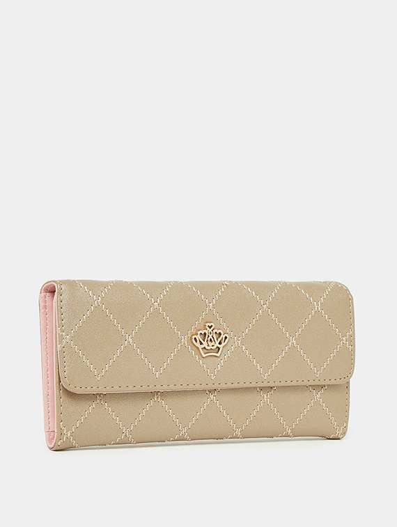 gold synthetic leather wallet - 21174709 -  Zoom Image - 0
