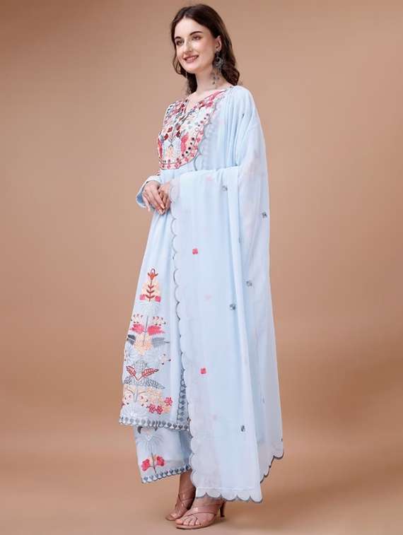 women embroidered suit set with dupatta - 21174821 - Standard Image - 1