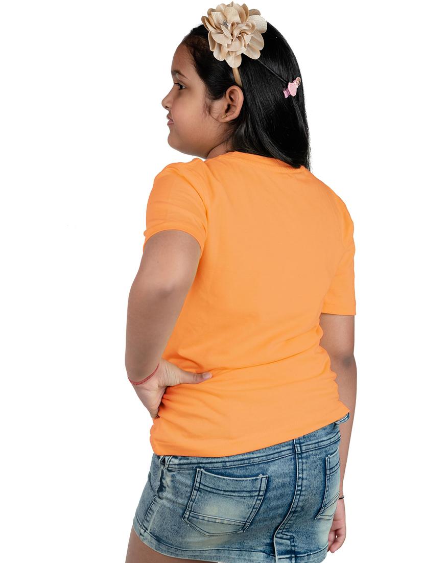 orange cotton blend regular tee - 21175568 - Standard Image - 1