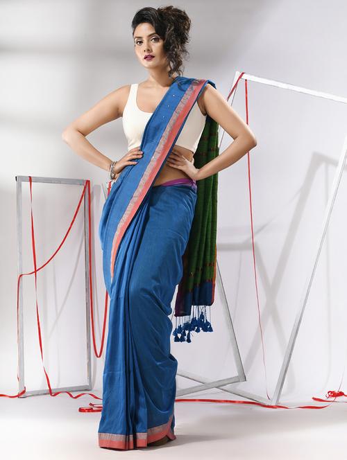 women self design handloom saree with blouse - 21176111 - Standard Image - 0