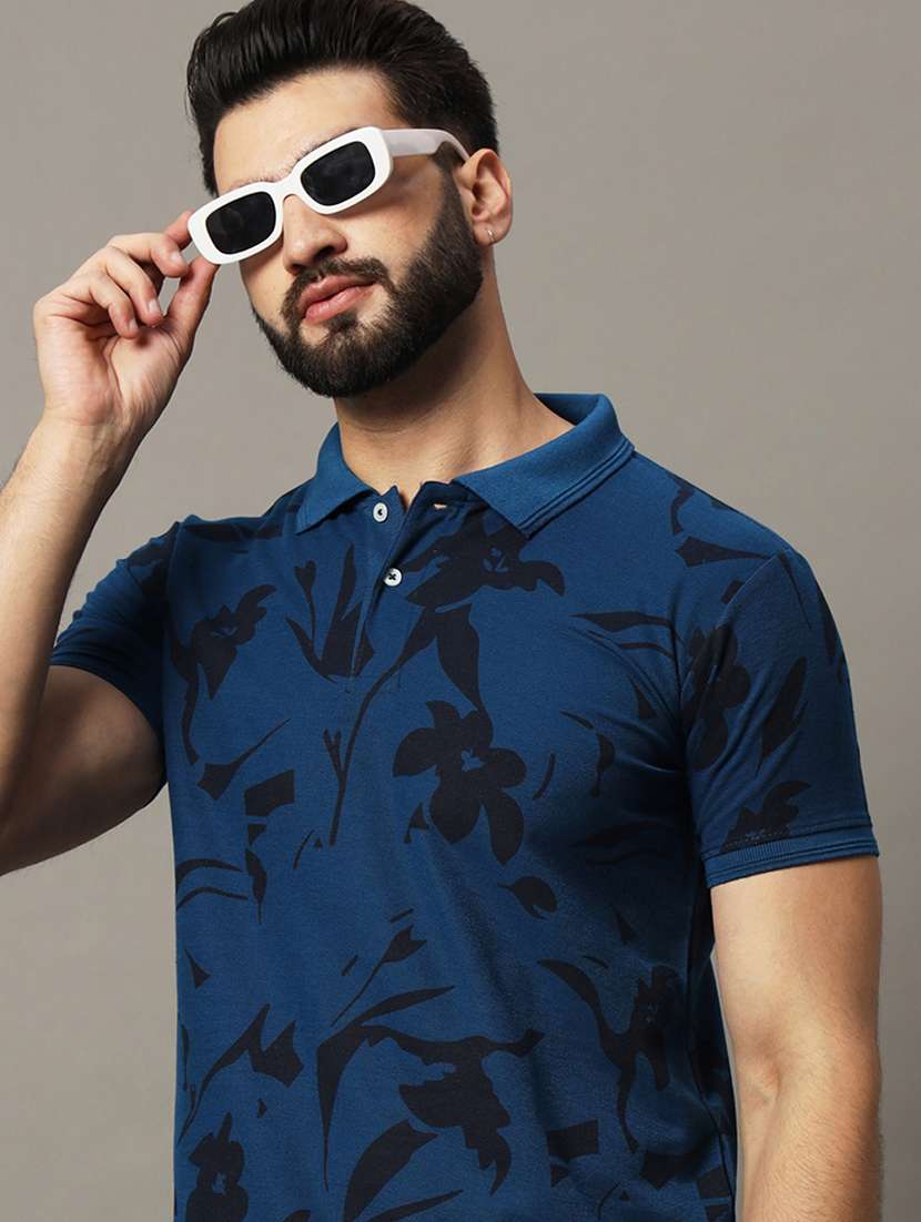 men teal regular fit polo t-shirt - 21176157 -  Standard Image - 1