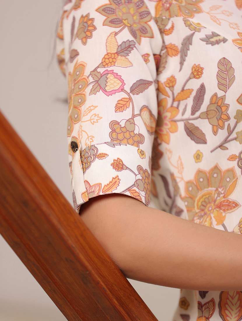 women multi colored cotton a-line kurta - 21176172 - Standard Image - 4
