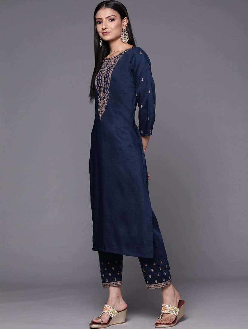 women three quarter sleeve suit set - 21176256 -  Standard Image - 1