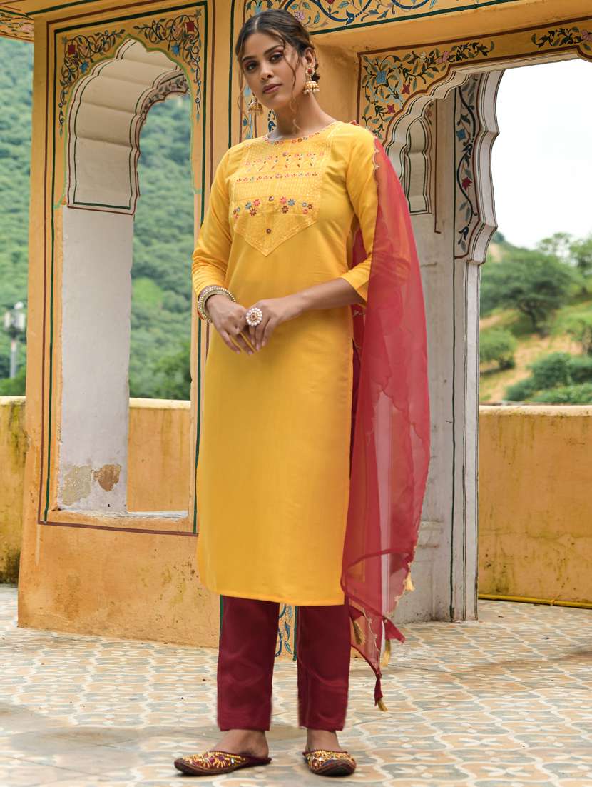 women three quarter sleeve suit set - 21176297 -  Standard Image - 1