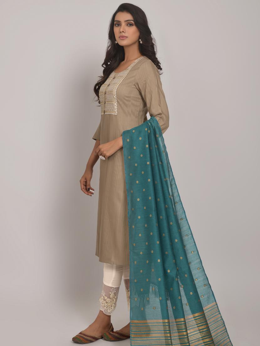 women three quarter sleeve suit set - 21176312 - Standard Image - 1