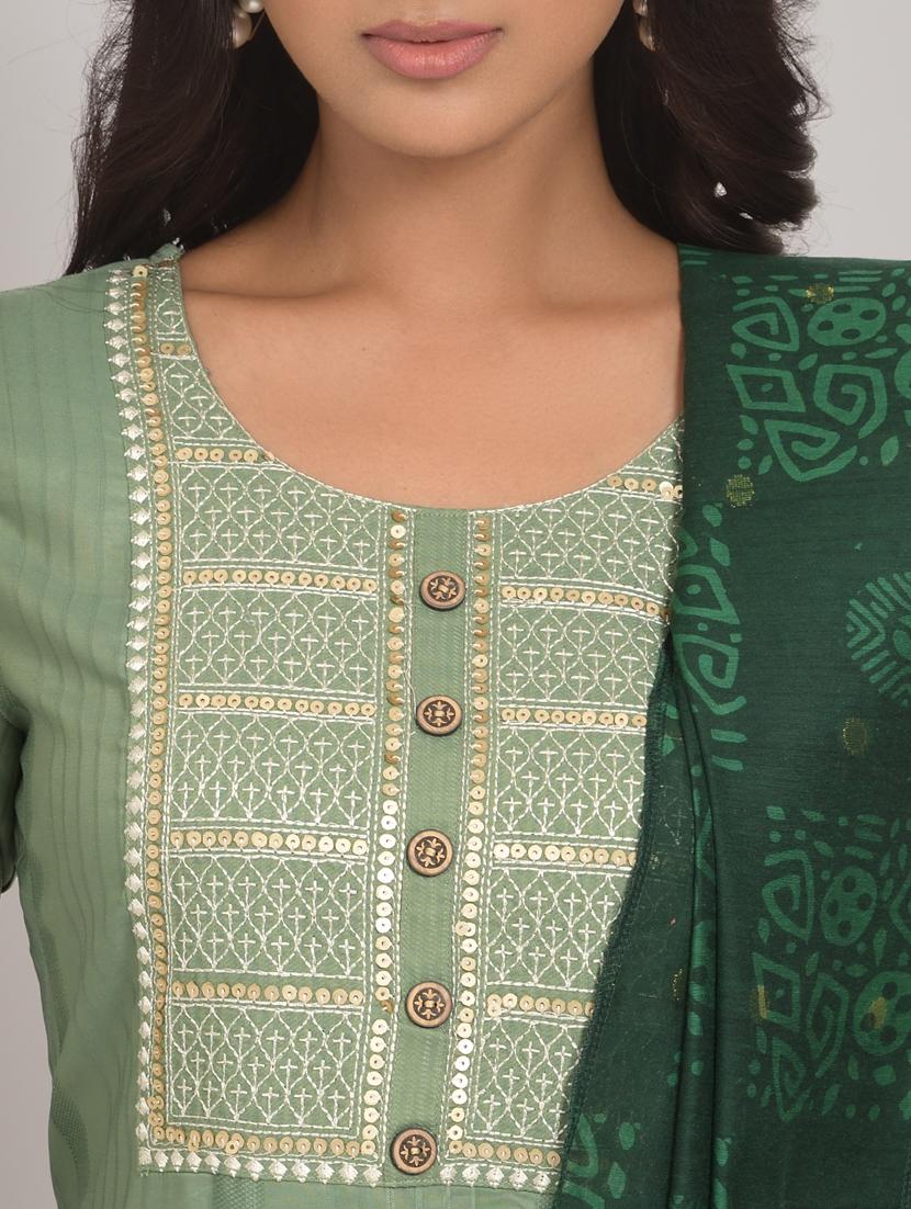 women three quarter sleeve suit set - 21176317 - Standard Image - 4