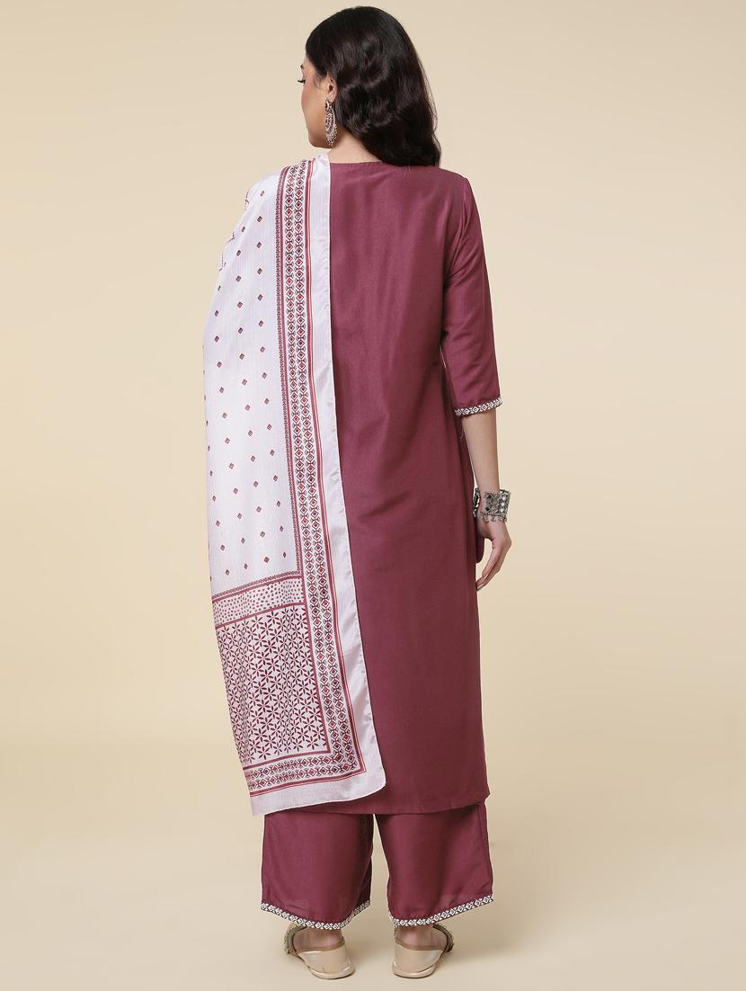 women three quarter sleeve suit set - 21176351 - Standard Image - 4
