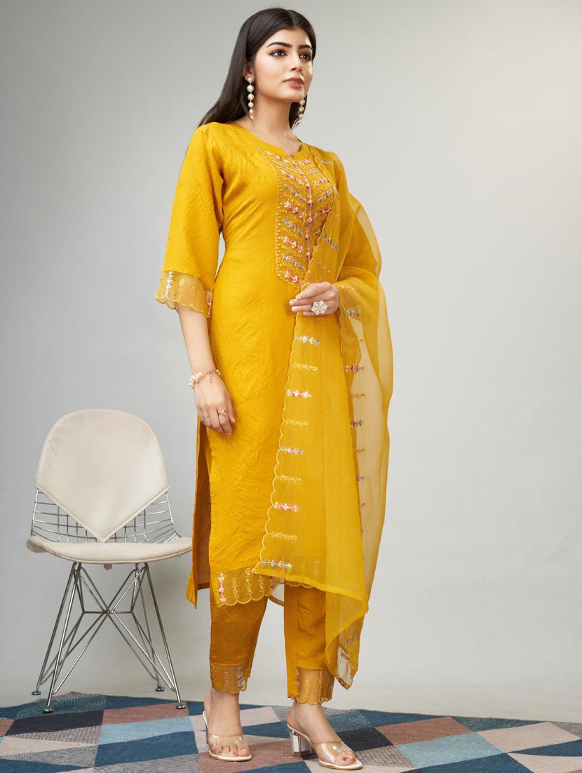 women three quarter sleeve suit set - 21176413 - Standard Image - 1