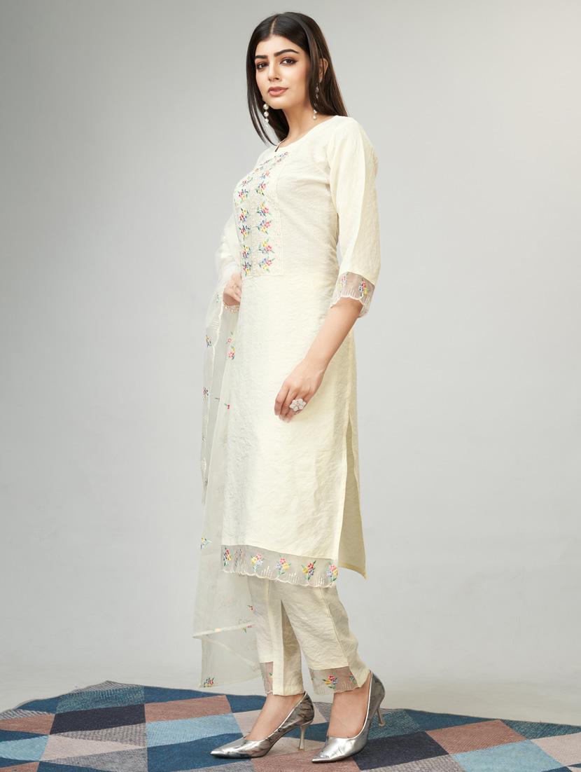 women three quarter sleeve suit set - 21176414 - Standard Image - 1