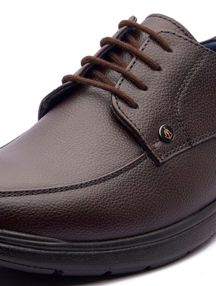 maroon lace-up derby shoes - 21176433 -  Standard Image - 6