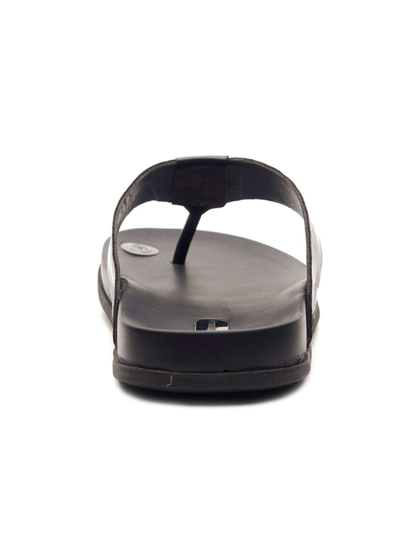 black slip on slippers - 21176459 - Standard Image - 4