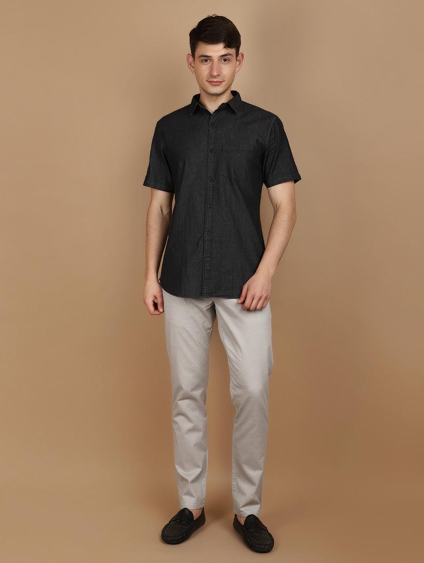 men collared short sleeves casual shirt - 21177096 - Standard Image - 4