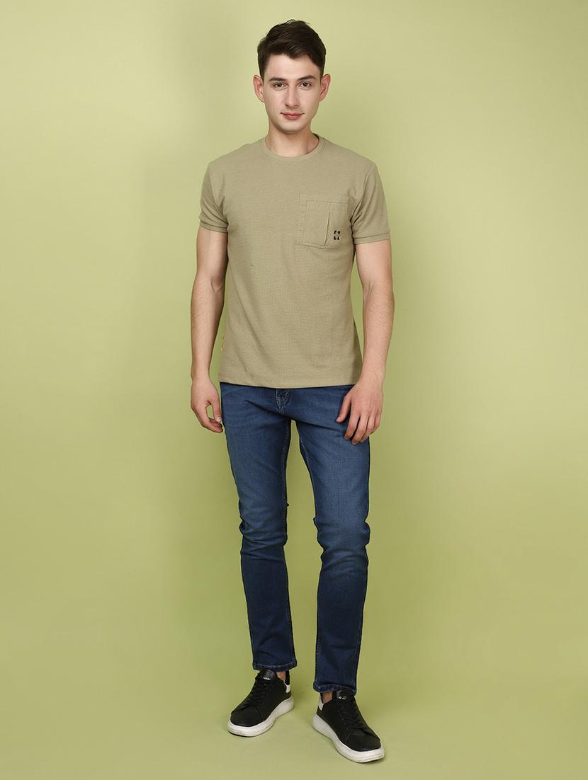 men mid rise plain denim jeans - 21177120 - Standard Image - 4