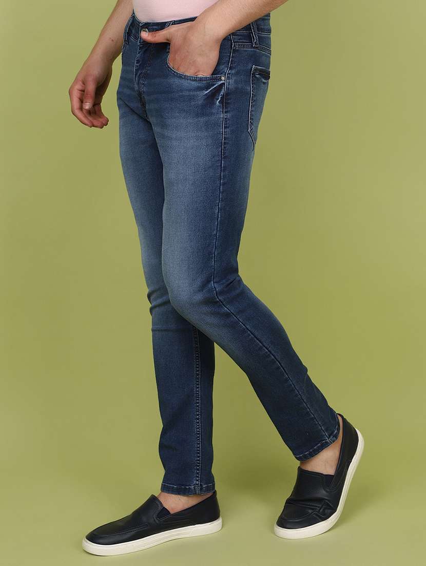 men mid rise plain denim jeans - 21177124 -  Standard Image - 1