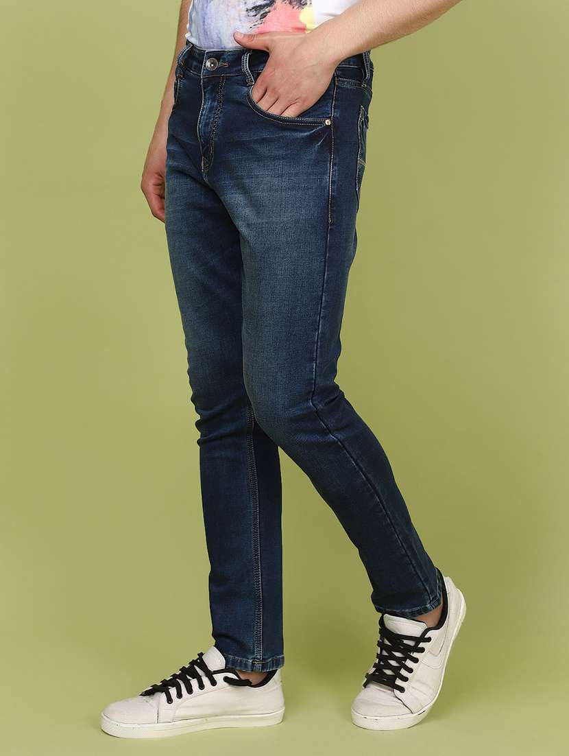 men mid rise plain denim jeans - 21177125 -  Standard Image - 1