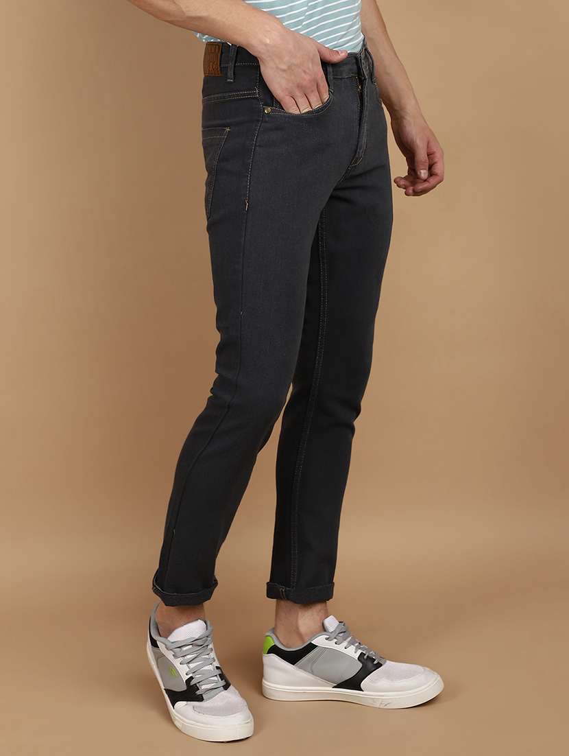 men mid rise plain denim jeans - 21177133 -  Standard Image - 1