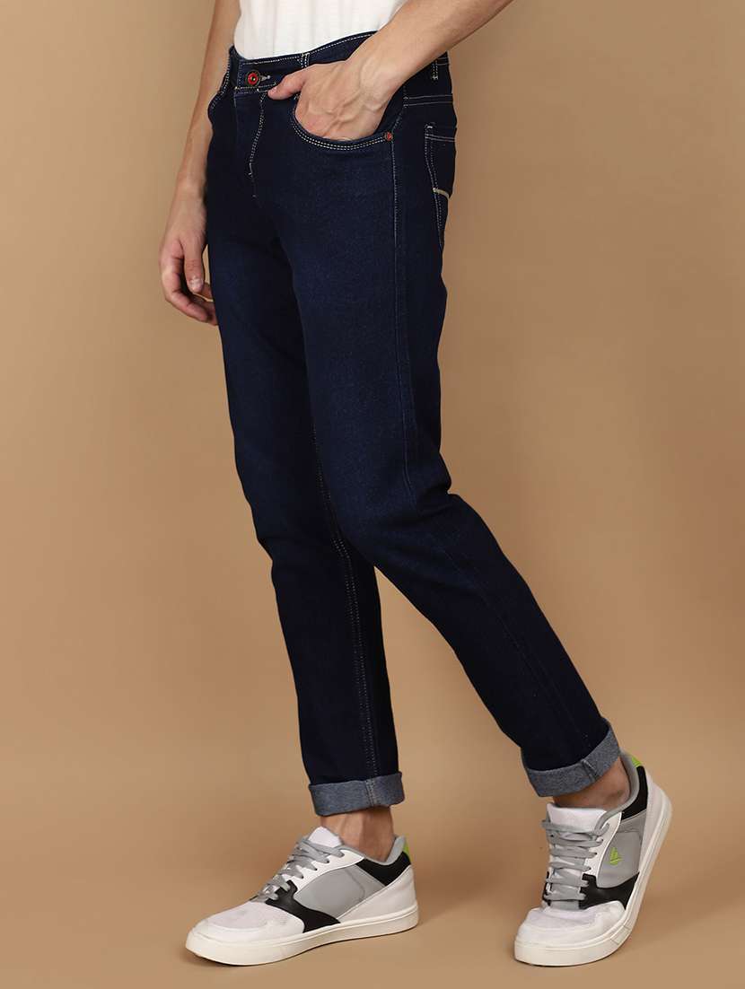 men mid rise plain denim jeans - 21177146 -  Standard Image - 1