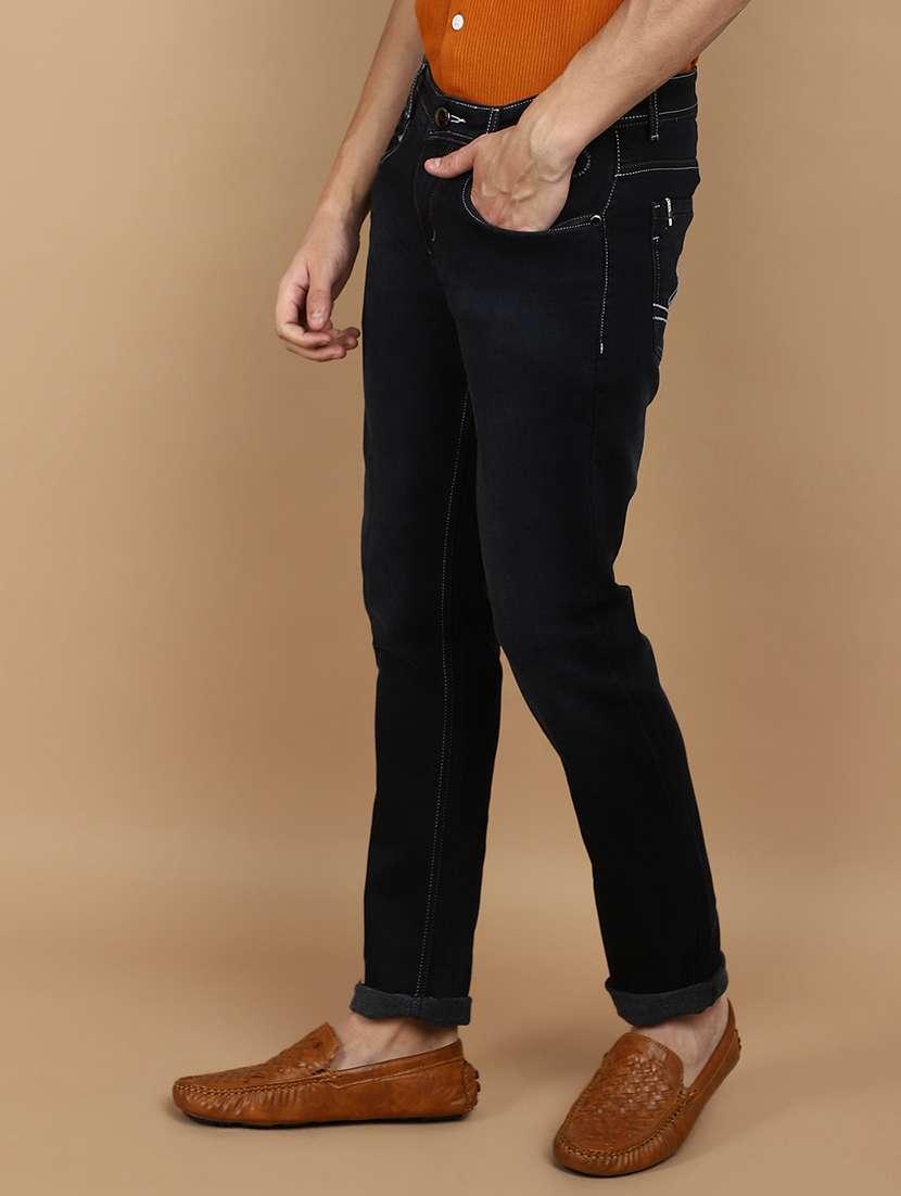 men mid rise plain denim jeans - 21177154 -  Standard Image - 1