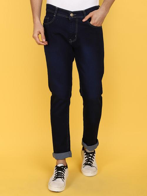 men mid rise plain denim jeans - 21177172 -  Standard Image - 0