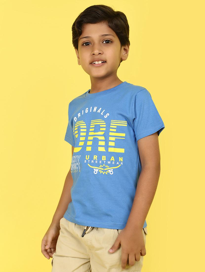 kids boy printed round neck t-shirt - 21177174 -  Standard Image - 1