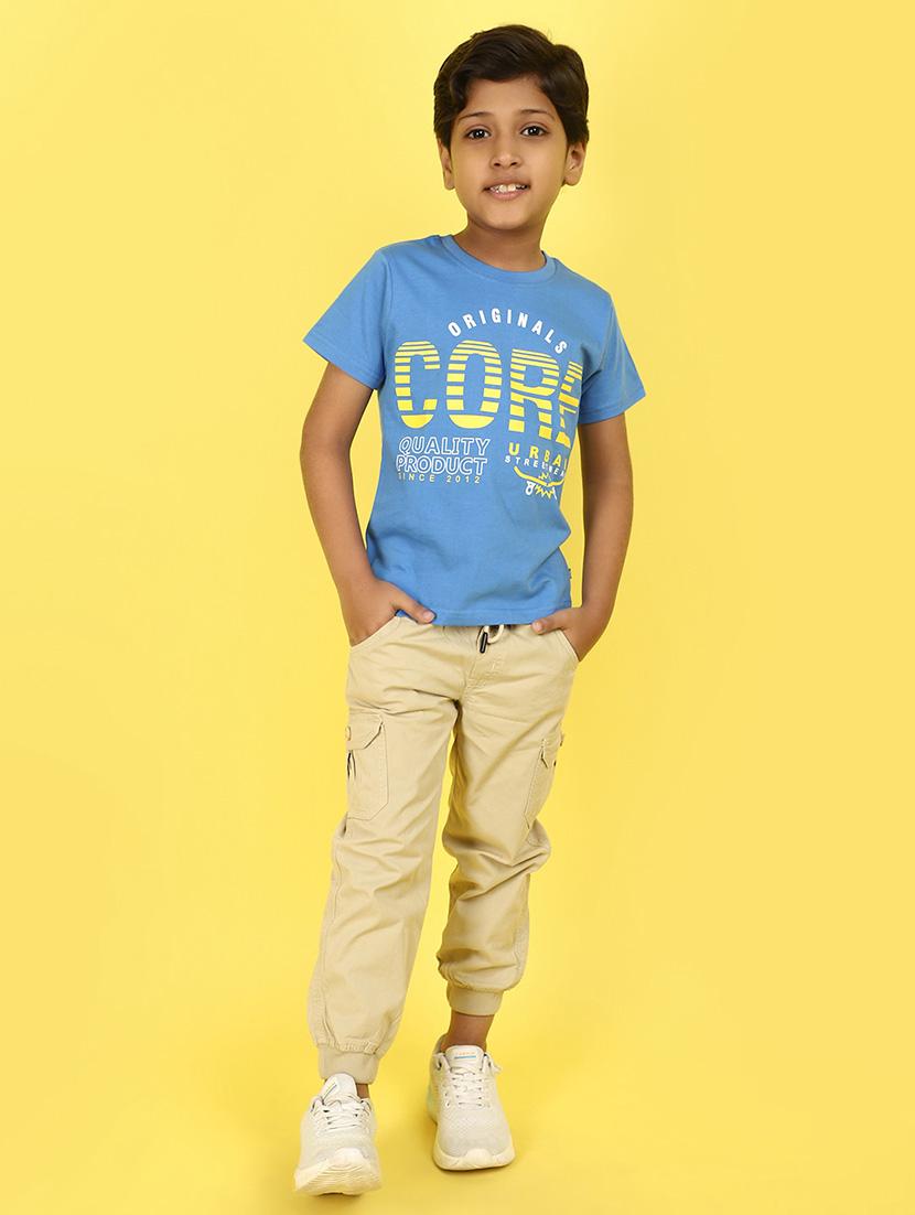 kids boy printed round neck t-shirt - 21177174 - Standard Image - 4