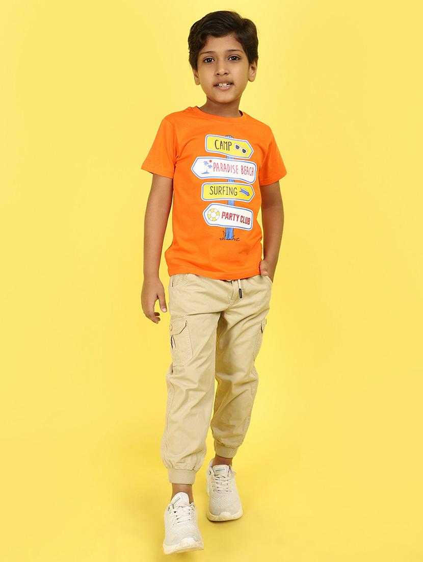 kids boy printed round neck t-shirt - 21177176 - Standard Image - 4
