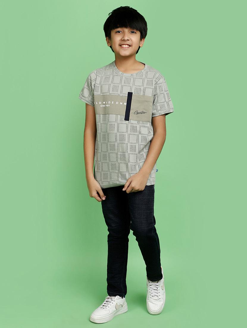 kids boy printed round neck t-shirt - 21177184 - Standard Image - 4