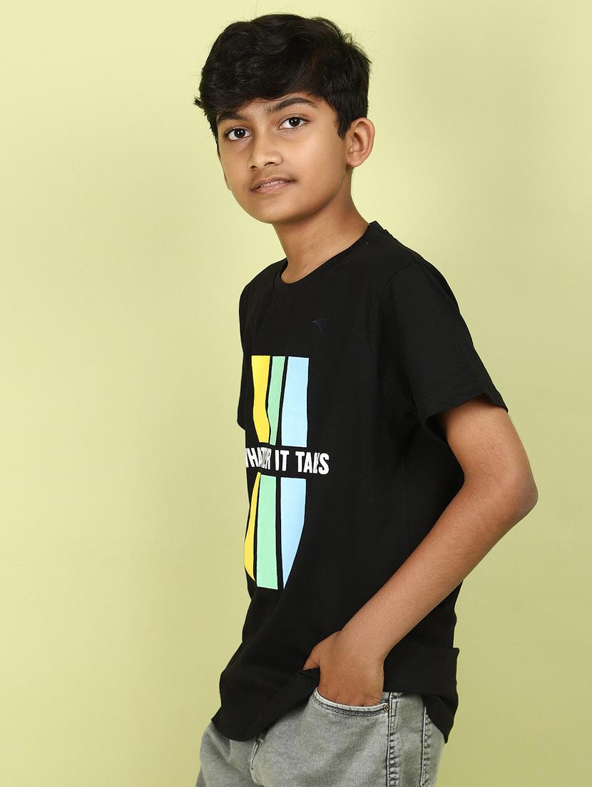 kids boy printed round neck t-shirt - 21177194 - Standard Image - 1
