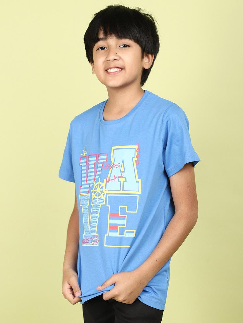 kids boy printed round neck t-shirt - 21177195 -  Standard Image - 1