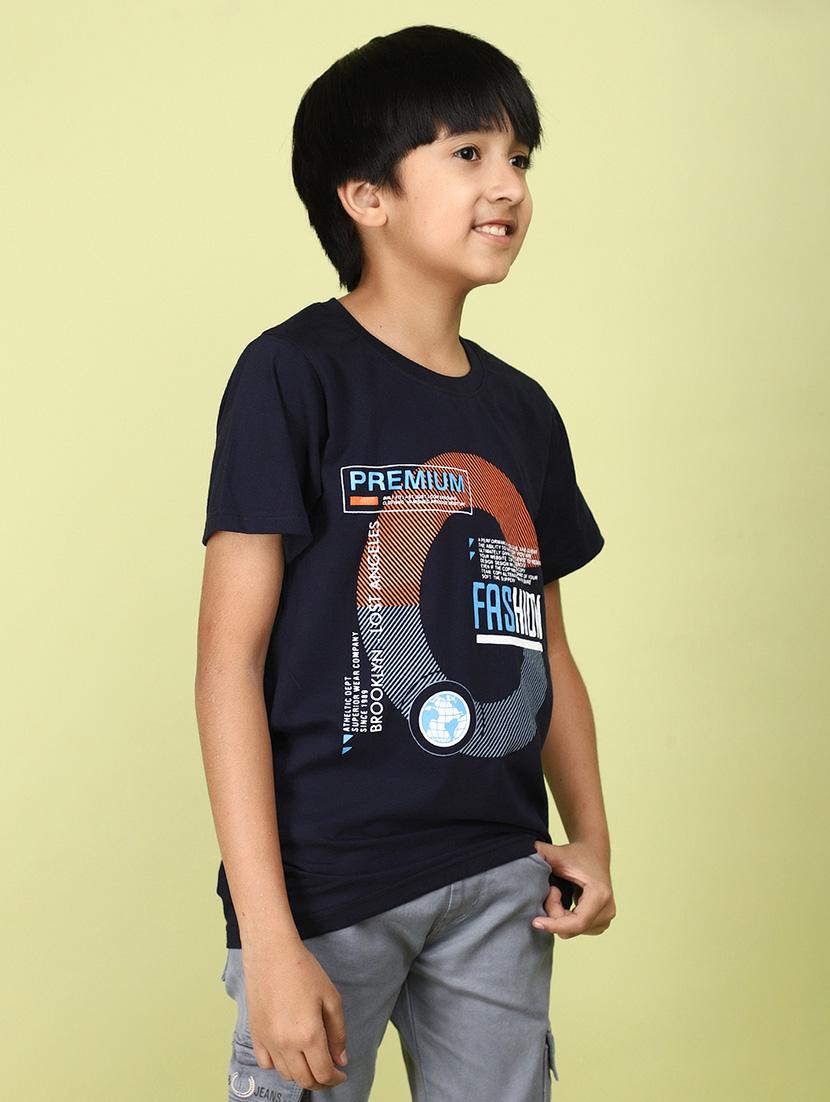 kids boy printed round neck t-shirt - 21177196 - Standard Image - 1