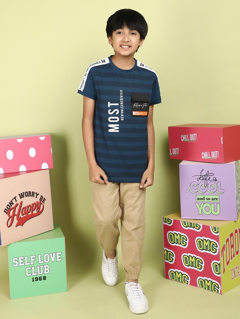 kids boy printed round neck t-shirt - 21177204 - Standard Image - 4