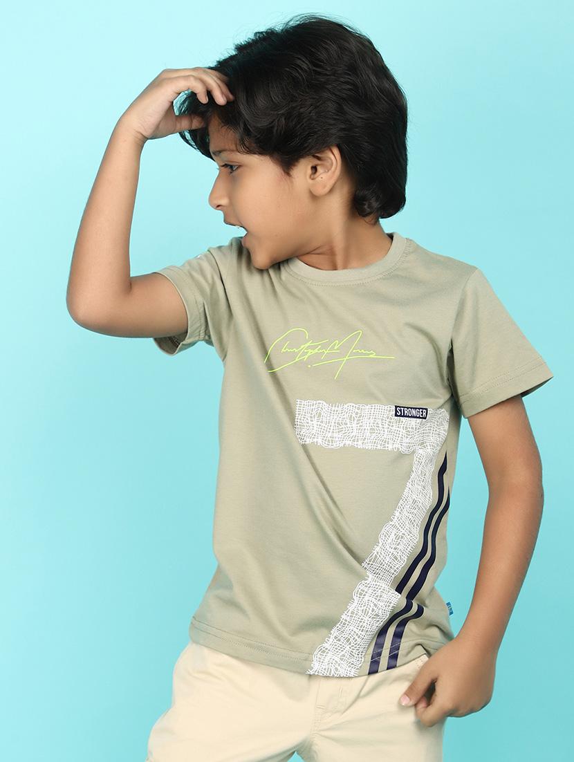kids boy printed round neck t-shirt - 21177210 -  Standard Image - 1