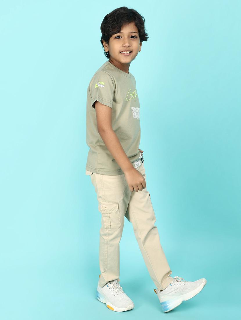 kids boy printed round neck t-shirt - 21177210 - Standard Image - 4
