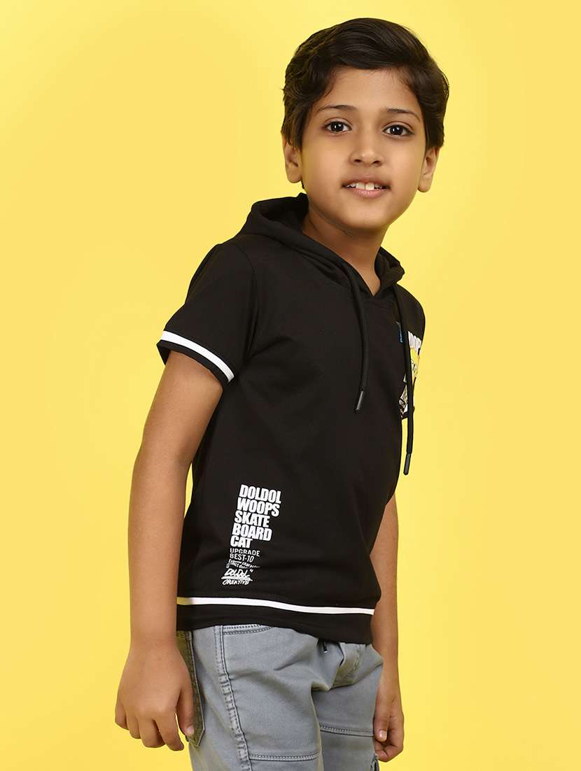 kids boy printed hooded t-shirt - 21177214 -  Standard Image - 1