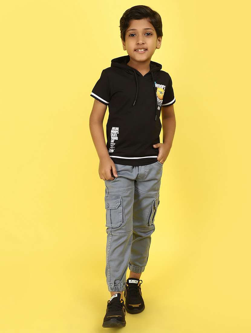 kids boy printed hooded t-shirt - 21177214 -  Standard Image - 4