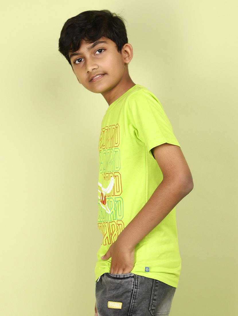 kids boy printed round neck t-shirt - 21177216 -  Standard Image - 1