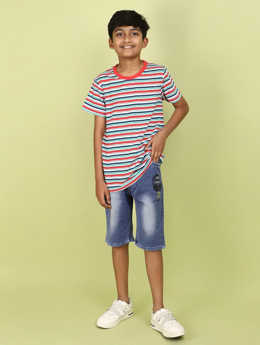 boys striped cotton t-shirt - 21177221 - Standard Image - 4