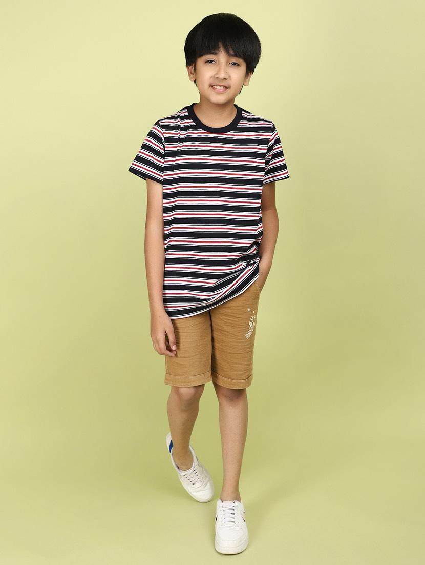 kids boy striped round neck t-shirt - 21177222 - Standard Image - 4