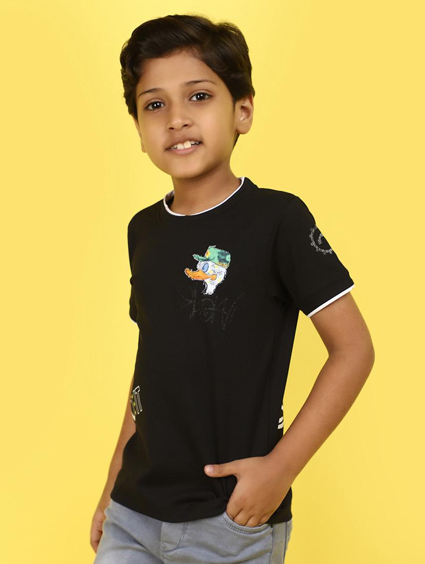 kids boy printed round neck t-shirt - 21177224 - Standard Image - 1