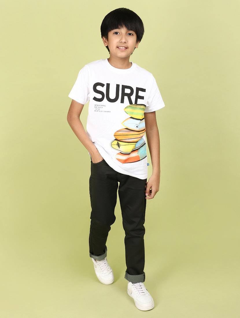 kids boy printed round neck t-shirt - 21177225 - Standard Image - 4
